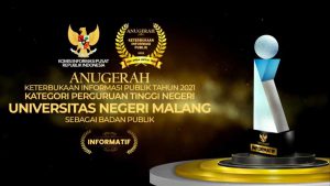 UM meraih Anugerah Keterbukaan Informasi Publik. (ist) - UM Kembali Raih Anugerah Keterbukaan Informasi Publik Kategori Informatif