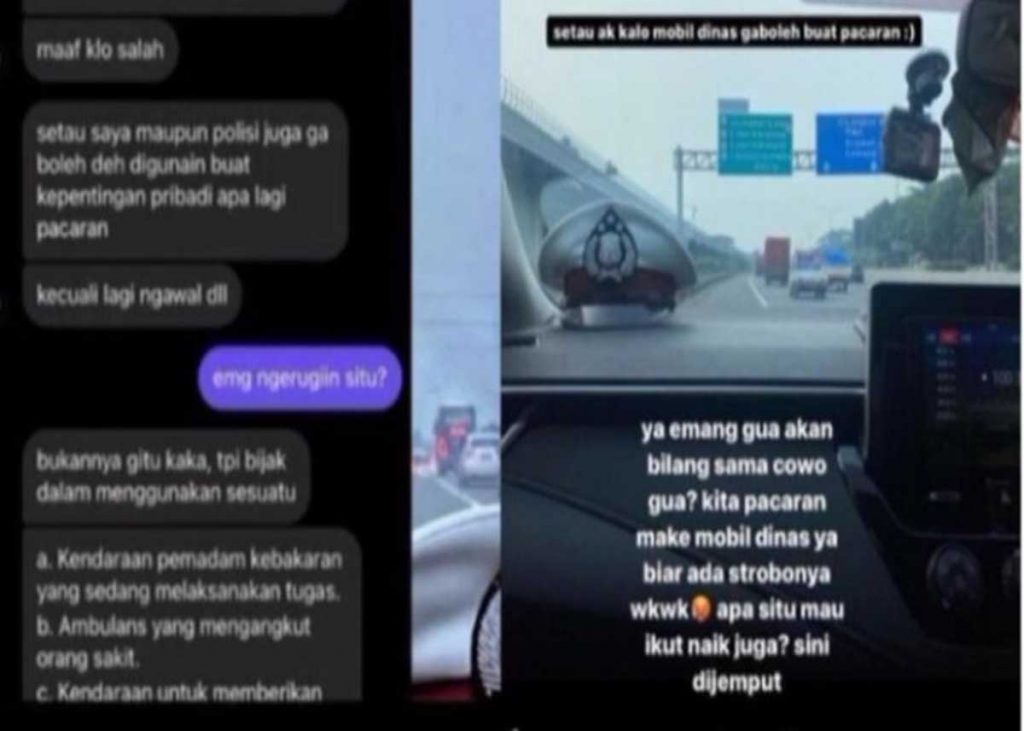 Video viral dugaan Bripda Arjuna pakai mobil dinas untuk pacaran. (ist) - Adik Ipar Ahok Pakai Mobil Dinas Untuk Pacaran