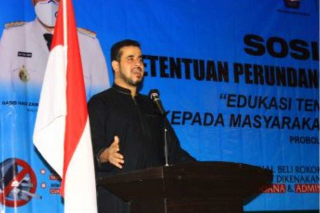 Wali Kota Habib Hadi Zainal Abidin, menyampaikan komitmen DBHCHT untuk kesehatan masyarakat Kota Probolinggo. (ist) - Pemkot Probolinggo Edukasi Rokok Ilegal Kepada Masyarakat