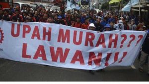 Demo buruh. (ist) - UMP 2022 Jatim Cuma Rp 1,8 Juta, Buruh Ancam Demo Seminggu