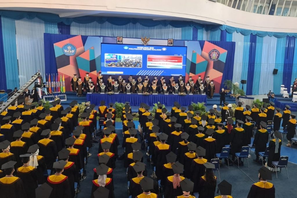 Prosesi wisuda Polinema ke-55 Gelombang III Tahun Akademik 2020/2021.