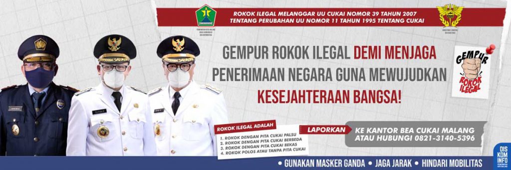 Logo Sosialisasi Gempur Rokok Ilegal - Strategi Pemkot Malang Cegah Rokok Ilegal, Sinau Cukai dan Ngaji Bareng
