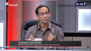 Mendikbudristek Nadiem Makarim. (ist) - Nadiem Bantah Legalkan Seks Bebas dalam Permendikbudristek PPKS