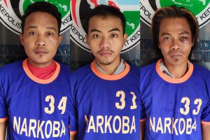 Para pengedar Okerbaya yang berhasil diciduk Satresnarkoba - Tiga Pelaku Pengedar Okerbaya Diciduk Satresnarkoba Polres Kediri