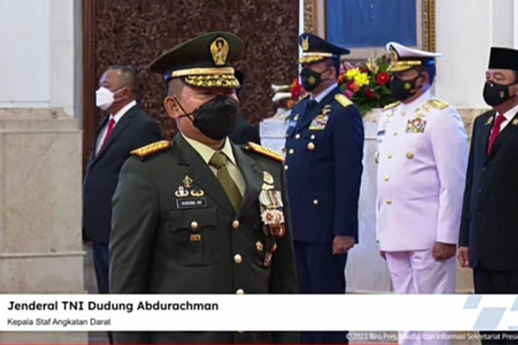 Pelantikan KSAD Dudung Abdurrachman. (ist) - Andika Perkasa Resmi Jadi Panglima TNI, Ini Sosok Penggantinya di KSAD