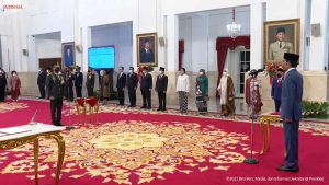 Pelantikan Panglima TNI Andika Perkasa. (ist) - Andika Perkasa Resmi Jadi Panglima TNI, Ini Sosok Penggantinya di KSAD