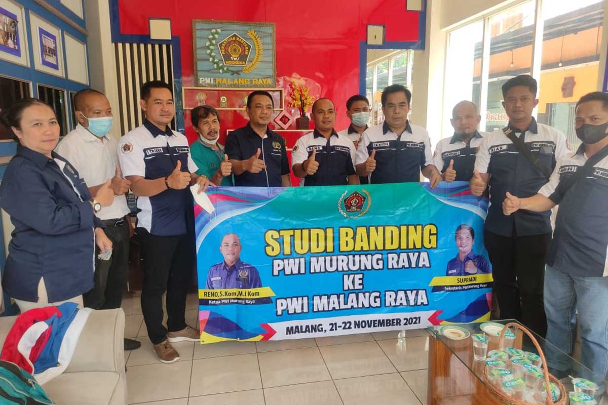 Perwakilan Pengurus PWI Malang Raya dan Pengurus PWI Murung Raya. (rhd) - PWI Murung Raya 'Ngangsu Ilmu' ke PWI Malang Raya