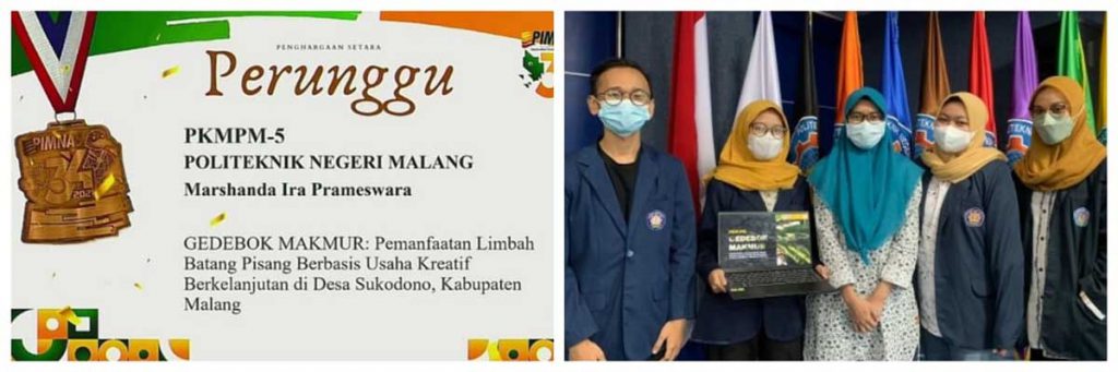 Tim PKM-Pengabdian Masyarakat, diketuai oleh Marshanda Ira Prameswara. (ist) - Tim PKM Polinema Raih Tiga Medali PIMNAS