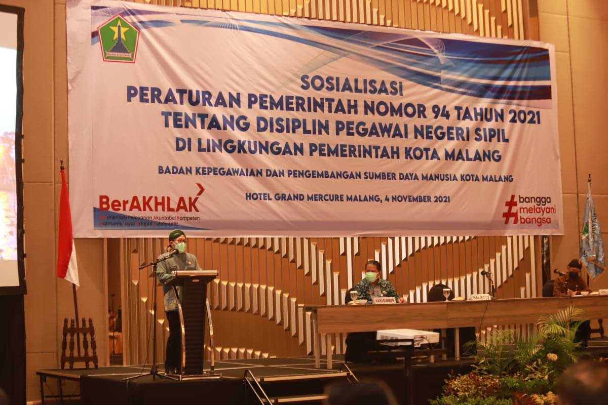 Walikota Malang Sutiaji mengingatkan kedisiplinan waktu bagi ASN. (ist) - Sutiaji Ingatkan ASN Tingkatkan Kedisiplinan