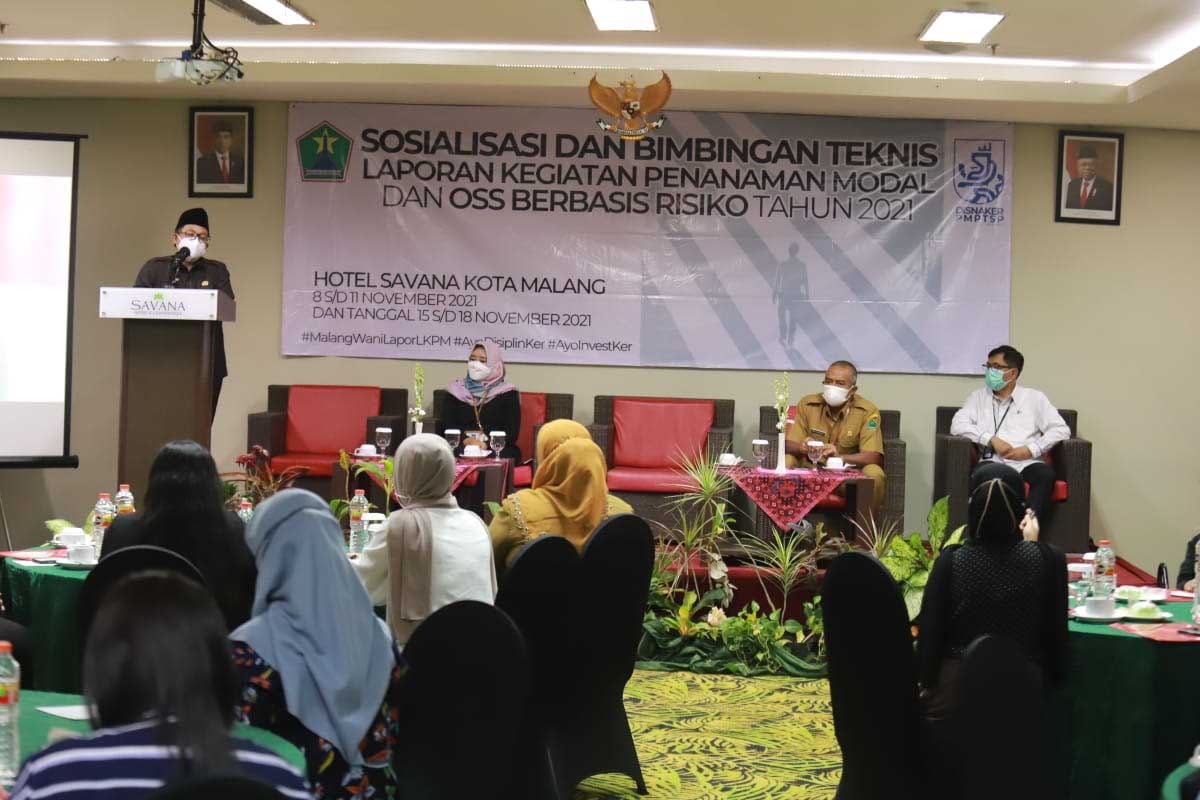 Walikota Malang Sutiaji menyampaikan komitmennya mempermudah perizinan berusaha. (ist) - Pemkot Malang Permudah Izin Pelaku Usaha Lewat Sosialisasi OSS-RBA dan LKPM