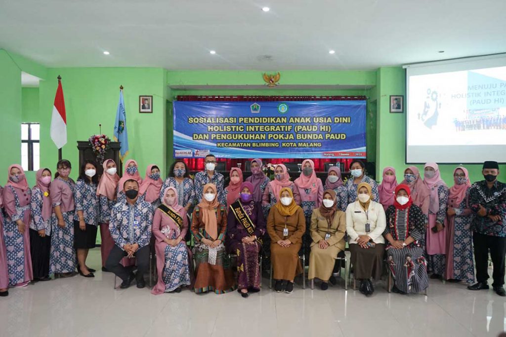 Bunda PAUD Kota Malang bersama Pokja Bunda PAUD Kecamatan Blimbing. (ist) - Bunda PAUD Kota Malang Kukuhkan Pokja Bunda PAUD Kecamatan Blimbing