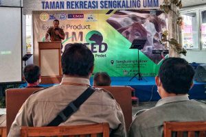 Sambutan Rektor UMM, Dr Fauzan di Sengkaling Kuliner. (jaz) - Dosen UMM Ciptakan Pakan Pedet Dari Limbah Keju