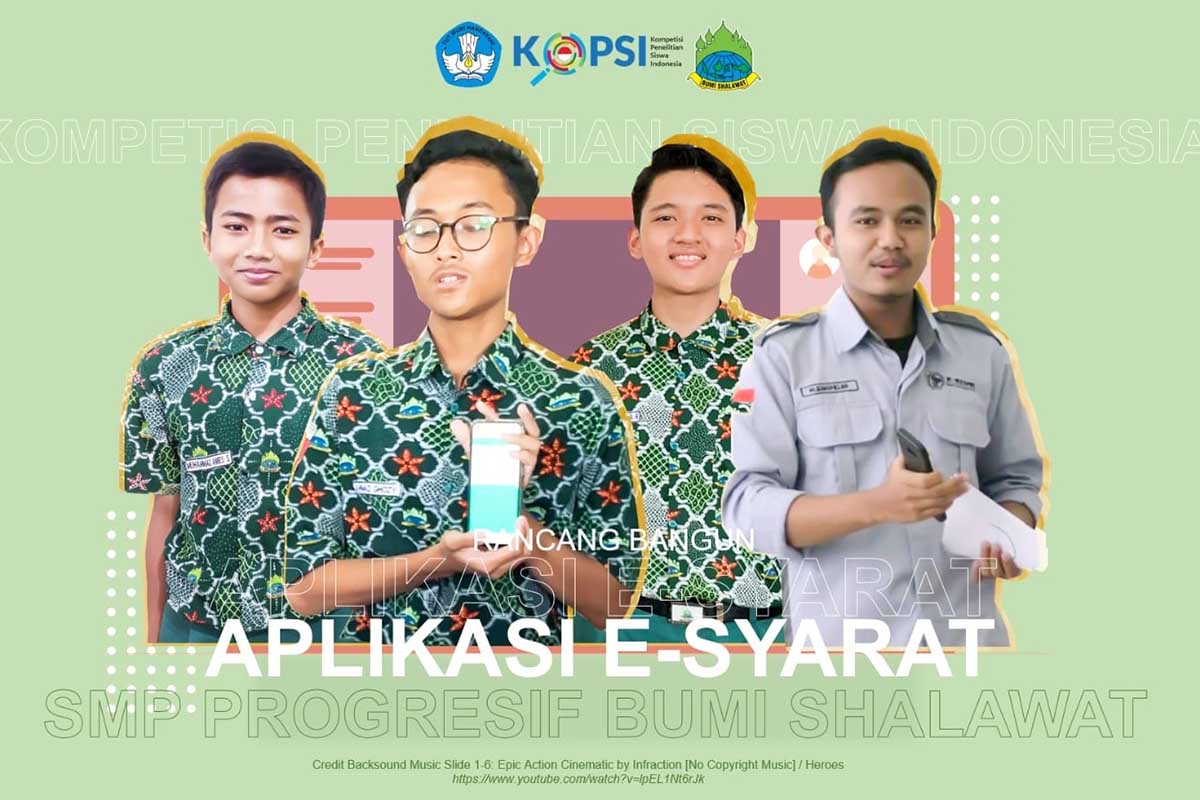 Tim Aplikasi E-Syarat. (ist) - Pembelajaran Jarak Jauh Picu Mahasiswa UB-Pelajar SMP Ciptakan Aplikasi E-Syarat