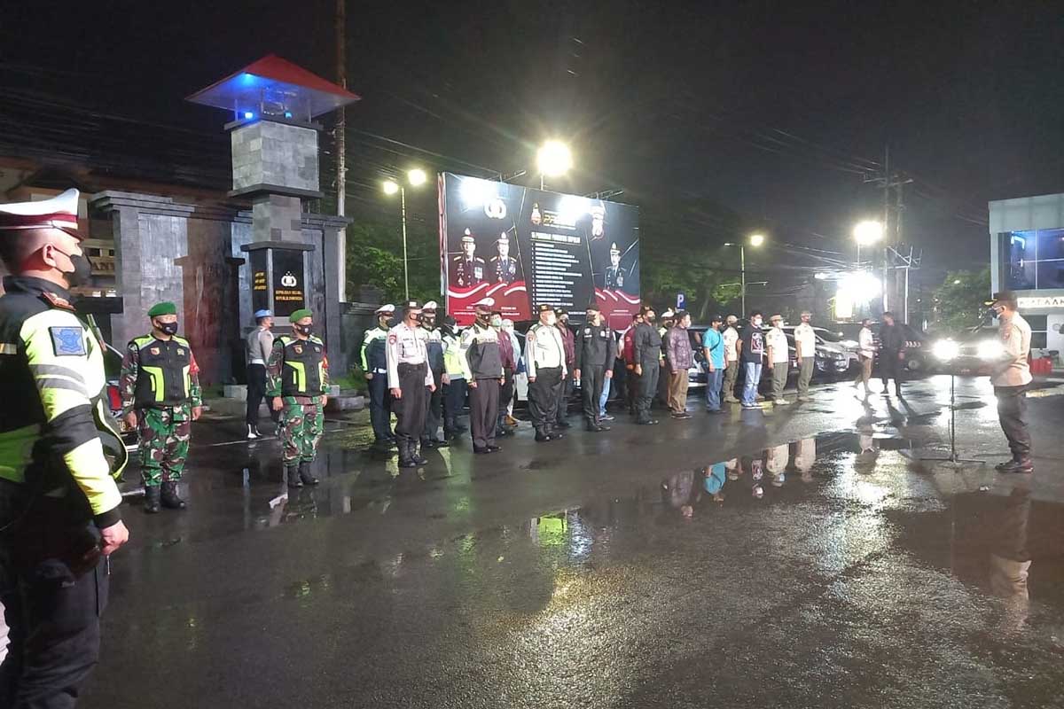 Apel tim gabungan sebelum operasi Pamor Keris. (ist) - Meski Hujan, Pamor Keris Bidik Kerumunan Massa