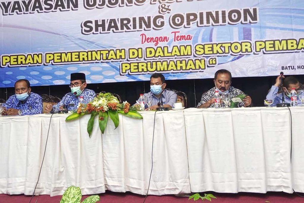 Beberapa stakeholder terkait Pembangunan Perumahan. (ws3) - Pemkot Batu dan Pengembang Properti Sharing Opinion Solusi Permasalahan Investasi