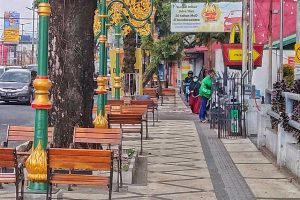 Kawasan pedestrian Kayutangan Heritage Kota Malang di sebelah Utara dekat persimpangan PLN. (jaz) - Rombak Lagi, Rp6 Miliar Disiapkan Bongkar Pedestrian Kawasan Kayutangan