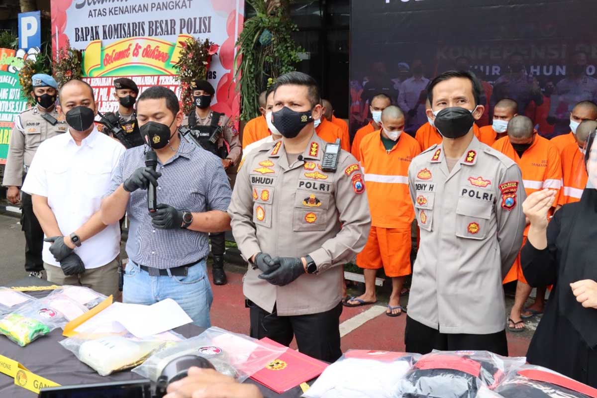 Konferensi Pers Polresta Makota. (ist) - Polresta Makota Berhasil Gagalkan Narkoba 2,6 Kilogram