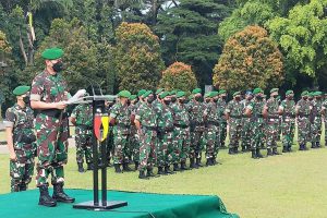 Pangdam V/Brawijaya Mayjen TNI Nurchahyanto pimpin Apel Gelar Pasukan. (ist) - Antisipasi Perkembangan Situasi Jatim, Pangdam V/Brawijaya Sampaikan Ini