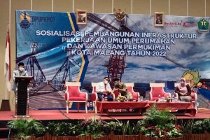 Walikota Malang Sutiaji menyampaikan sosialisasikan penanganan jalan dan sederet Infrastruktur Prioritas 2022. (jaz) - Pemkot Malang Sosialisasikan Penanganan Jalan dan Sederet Infrastruktur Prioritas 2022