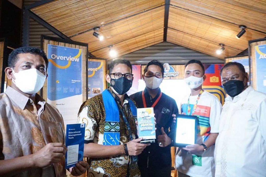 Aplikasi Edupongo mendapat apreasiasi dari Menteri Pariwisata dan Ekonomi Kreatif, Dr H Sandiaga Uno, BBA, MBA. (ist) - Aplikasi Edupongo Ciptaan Anak Muda Kota Malang Dukung Digitalisasi Pendidikan