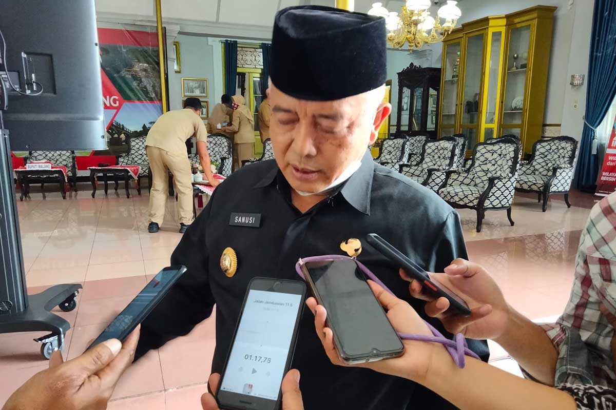 Bupati Malang, HM Sanusi. (bob) - Bupati Malang Prediksi Pertengahan Februari Terjadi Lonjakan Kasus Covid-19