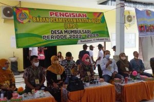 Calon Anggota BPD saat pelaksanaan Pemilihan Anggota BPD Desa Mumbulsari Masa Bakti 2022-2028. (yas) - Periode Jabatan Berakhir, Pemdes Mumbulsari Gelar Pemilihan Anggota BPD