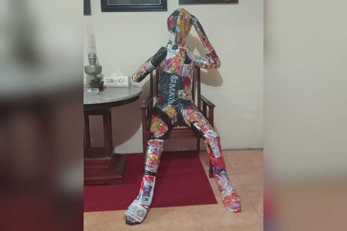 Contoh patung dari sampah plastik yang akan dibuat. (ist) - Kota Batu Wacana Pecahkan Rekor 1.001 Patung dari Sampah Plastik
