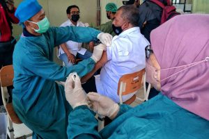 Ilustrasi Vaksinasi Booster di Polkesma beberapa waktu yang lalu. (jaz) - Ketersediaan 50 Ribu Dosis, Kota Malang Vaksin Booster Masyarakat Umum Bulan Maret