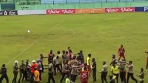Kericuhan Farmel FC VS Sumbersari FC. (ist) - Laga Ricuh, PSSI Ambil Alih Pelaksanaan Grup O dan P Liga 3
