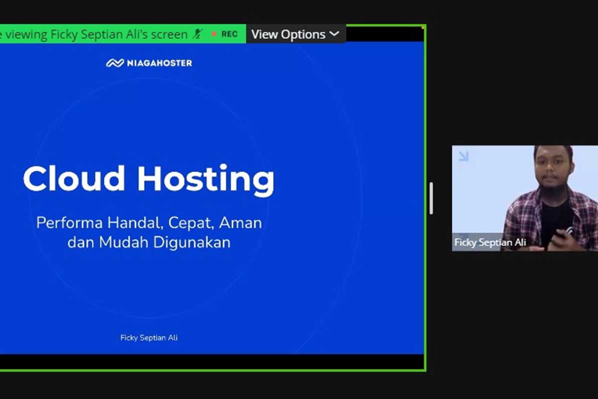 Product Manager Niagahoster, Ficky Septian Ali menjelaskan Cloud Hosting. (ist) - Cloud Hosting Niagahoster, Solusi UMKM dan Website Bisnis Trafik Tinggi