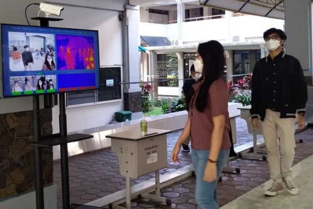 Wajib prokes ketat sebelum masuk kelas. (ist) - UB Kuliah Hybrid, Prokes Diperketat Kapasitas 25 Persen