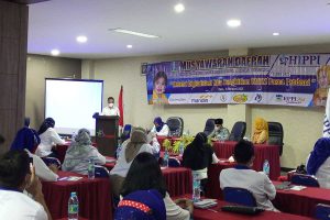 Wawali Batu memberikan sambutan pada pembukaan Musda HIPPI Jatim. (ws3) - Gelar Musda di Batu, HIPPI Jatim Bangkitkan UMKM Pasca Pandemi