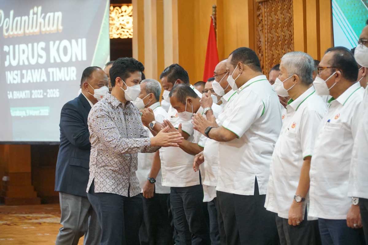 Emil Harapkan Kepengurusan KONI Jatim Semakin Dongkrak Prestasi Para Atlet - Pengurus KONI Jatim 2022-2026 Dilantik