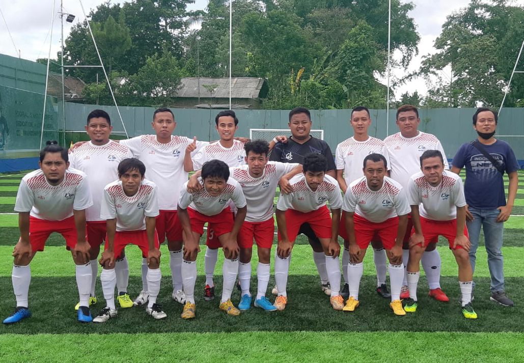 JMR Footbal saat akan bertanding pada Prilia Mini Soccer Championship 2022.