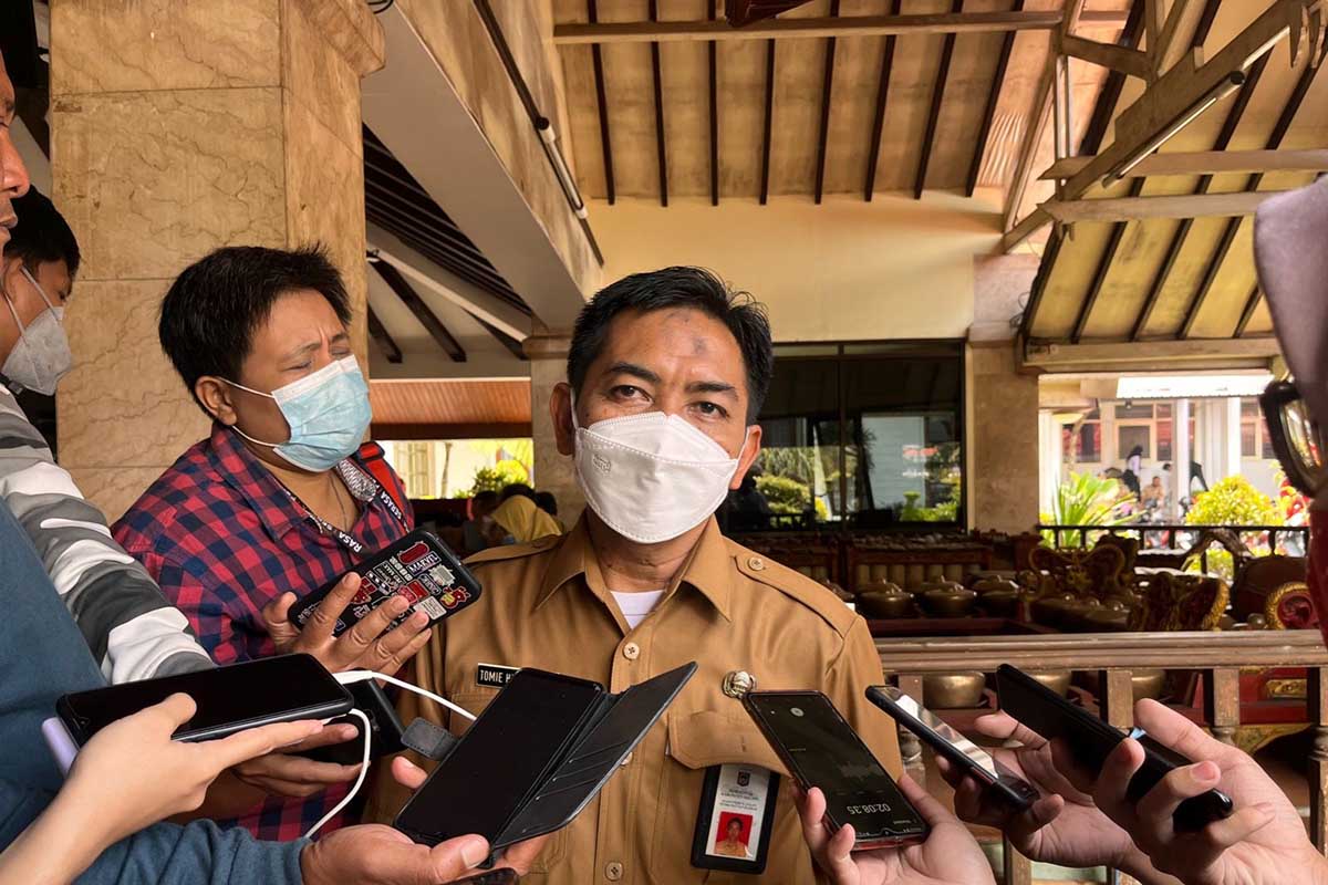 Kepala Badan Perencanaan Pembangunan Daerah (Bappeda) Kabupaten Malang, Tomie Herawanto, saat menjawab pertanyaan awak media. (ws5) - Pemkab Malang Dorong Kemandirian Masyarakat dalam Musrenbang RKPD 2023
