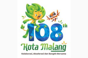 Logo Resmi HUT ke-108 Tahun Kota Malang. (ist) - HUT 108 Kota Malang Bertemakan Kolaborasi, Akselerasi dan Bangkit Bersama - Tema dan Esensi Logo Resmi HUT ke-108 Tahun Kota Malang