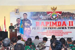 Pangdam V/Brawijaya Beri Wawasan Tentang Tantangan di Era Millenial di Rapimda II PD XIII GM FKPPI Jawa Timur