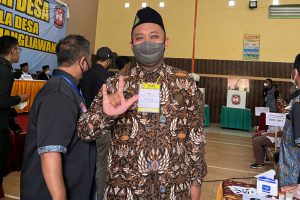Peserta Musdes Pilkades Antar Waktu (PAW) Desa Mangliawan, usai melakukan pemilihan. (ws5) - Diprediksi Rawan Konflik dan Gelanggang Judi, Pilkades Mangliawan Kondusif