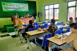 Puskesmas Mulyorejo paparkan capaian vaksin dalam pertemuan lintas sektor. (ist) - Puskesmas Mulyorejo Paparkan Capaian Vaksin dalam Pertemuan Lintas Sektor