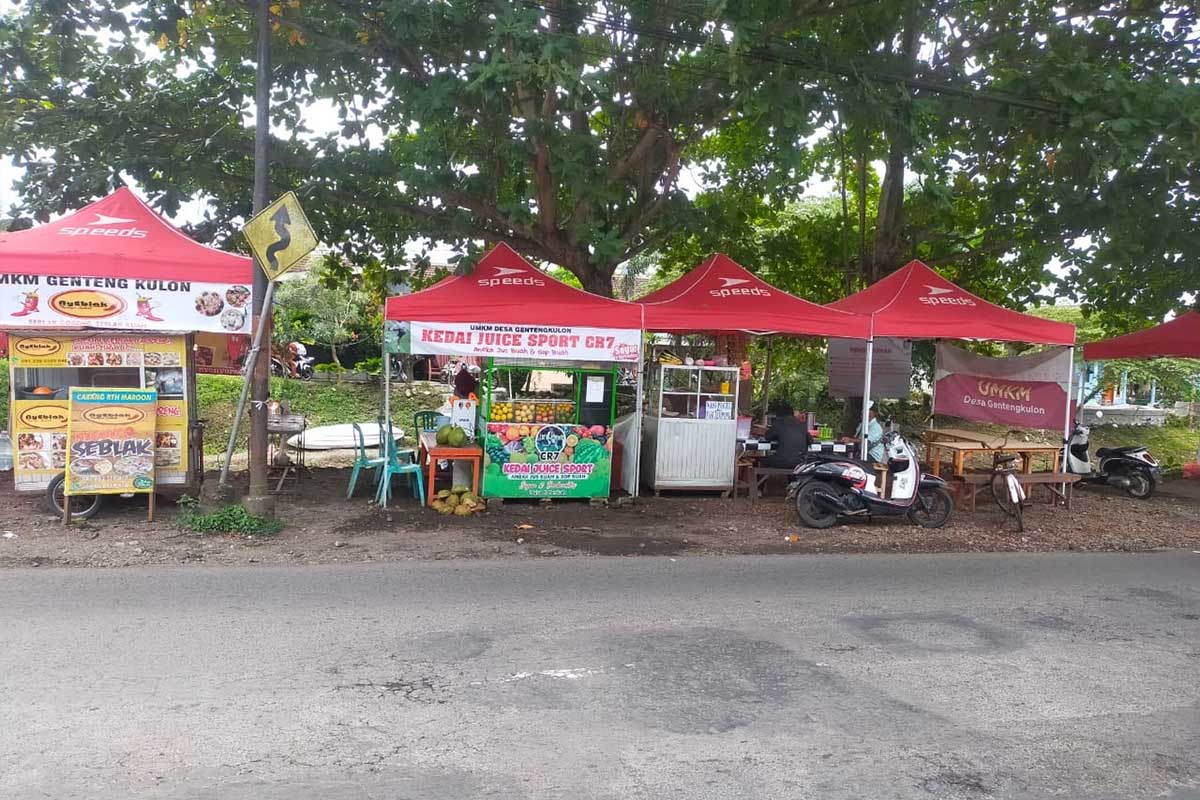 Satpol-PP Akan Lakukan Penertiban PKL Di Area Wisata Sasak Gantung, Kades Genteng Kulon Tanggapi Dingin