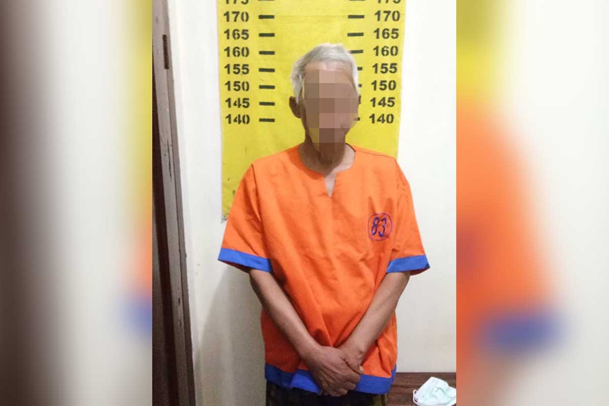 Tersangka HD, kakek yang tega mencabuli cucunya sendiri. (ist) - Kabur Selama 3 Bulan, Kakek Tersangka Pencabulan Menyerahkan Diri