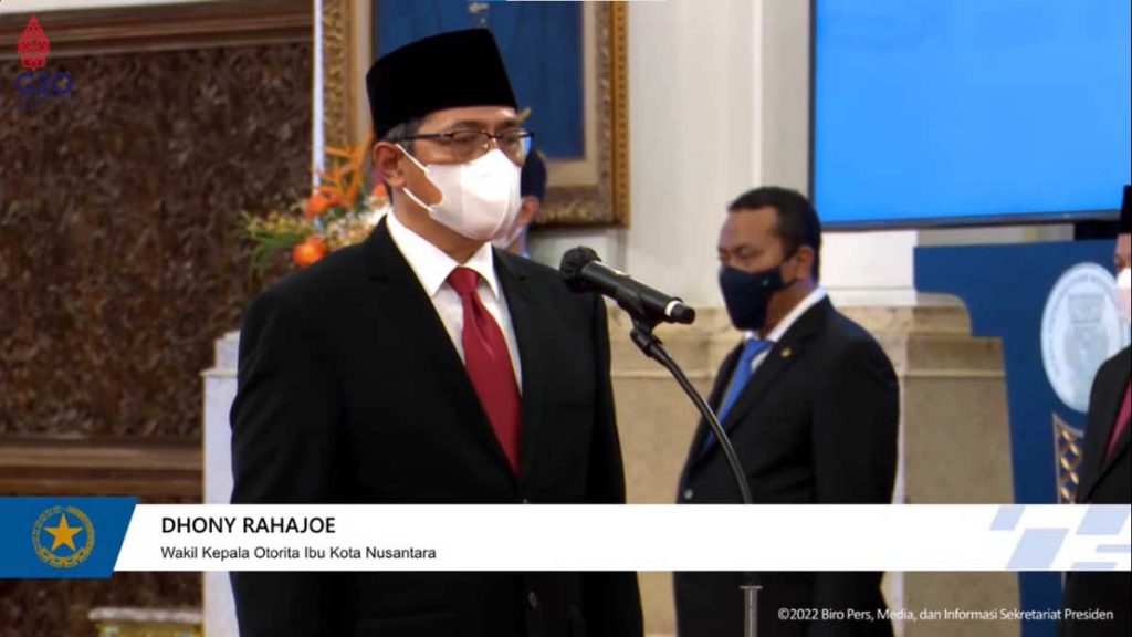 Wakil kepala otorita Dhony Rahajoe - Jokowi Resmi Lantik Kepala dan Wakil Otorita Ibu Kota Negara Nusantara