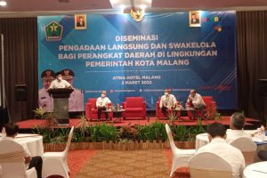 Wali Kota Malang, Sutiaji saat menjadi narasumber, giat Pengadaan Barang Dan Jasa. (ws4) - Wali Kota: Masih Ada Yang Nakal, Jangan Dicairkan! - Terkait Pengadaan Barang Dan Jasa Kota Malang