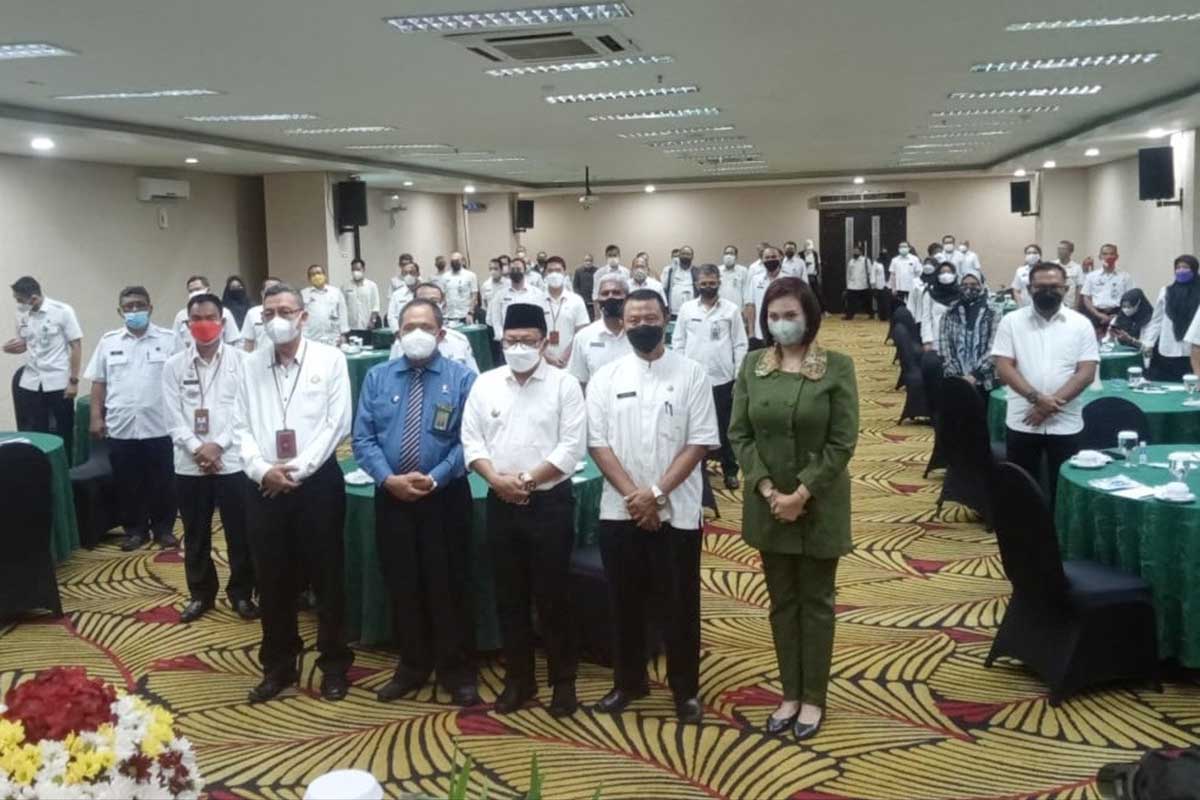 Wali Kota Malang, Sutiaji, usai memaparkan prestasi Kota Malang, di hadapan pejabat Tata Usaha Negara (TUN). (ws4) - Wali Kota Malang Bangga Capaian Pembenahan Tata Kelola Pemerintahan, Apa Saja?