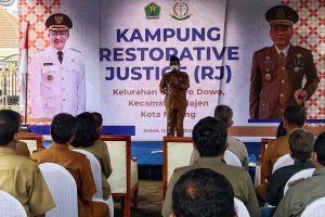 Walikota Malang, Drs H Sutiaji meresmikan Rumah Restorative Justice. (jaz) - Rumah Restorative Justice Tangani Perkara Perdata Ringan Pendekatan Kultural