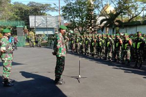 Apel gelar pasukan Kodim 0833/Kota Malang. (ist) - Antisipasi Perkembangan Situasi di Wilayah Kota Malang, Kodim 0833 Gelar Apel Pasukan