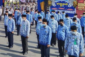 Ilustrasi ASN Kota Malang sedang dikukuhkan. (jaz) - TPP ASN Kota Malang Cair Tanpa Ada Potongan Lagi
