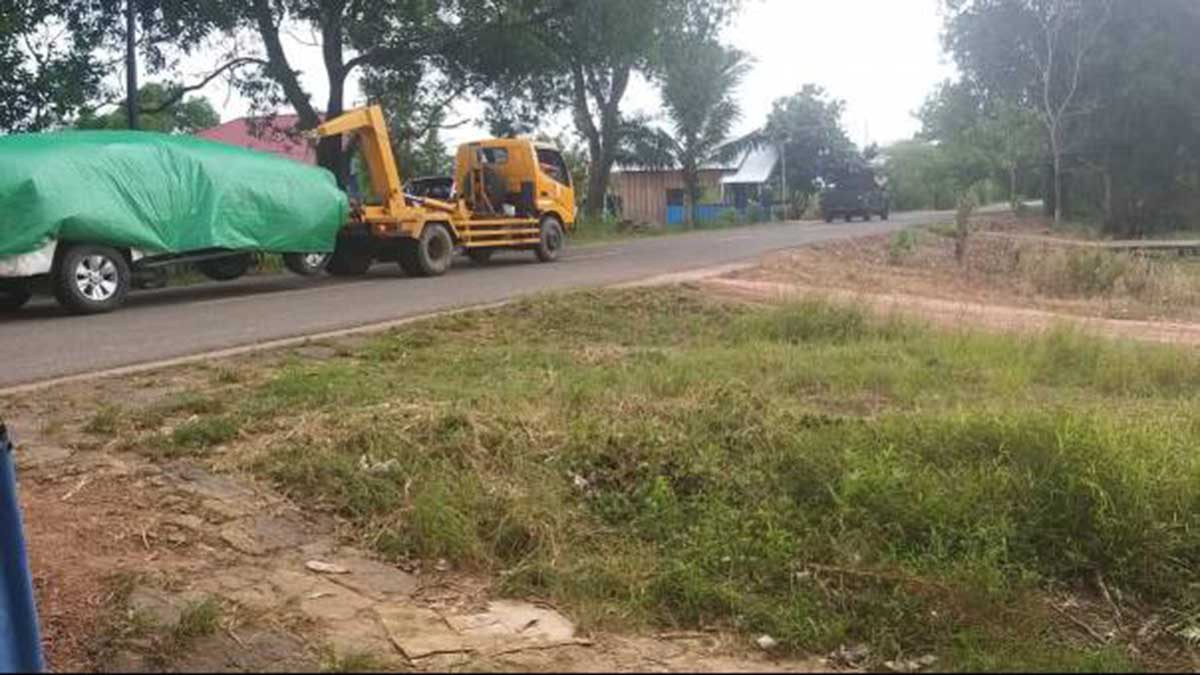 Kecelakaan rombongan KSAD. (ist) - Rombongan KSAD Dudung Kecelakaan di Papua, 2 Orang Tewas -