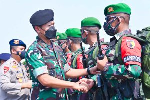 Pangdam V/Brawijaya Sambut Kepulangan 374 Prajurit Yonif Mekanis 521/DY - Usai Bertugas Pengamanan Daerah Rawan di Papua