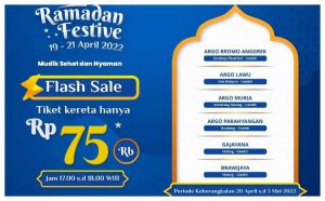 Promo tiket kereta api 2022. (ist) - Simak Daftar Diskon Tiket Kereta Api Hingga 60 Persen dan Flash Sale Rp75 Ribu